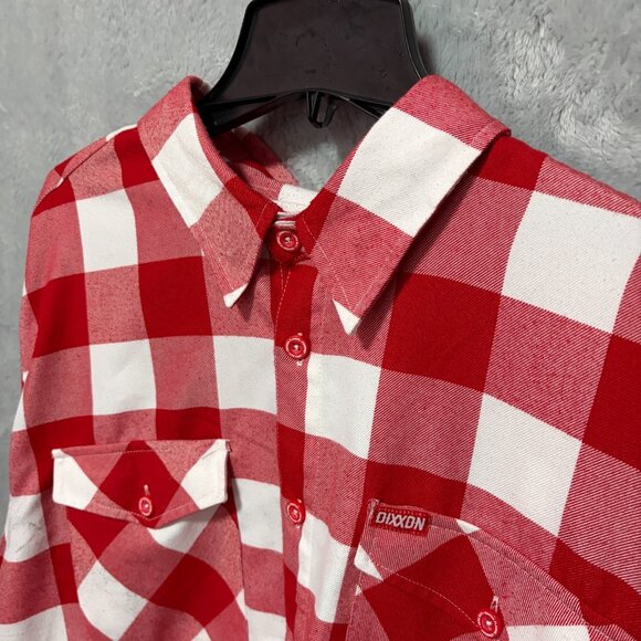 Dixxon Flannel Shirt The Otto Mens 2XL Red Plaid Long Sleeve Button Down - Picture 3 of 10